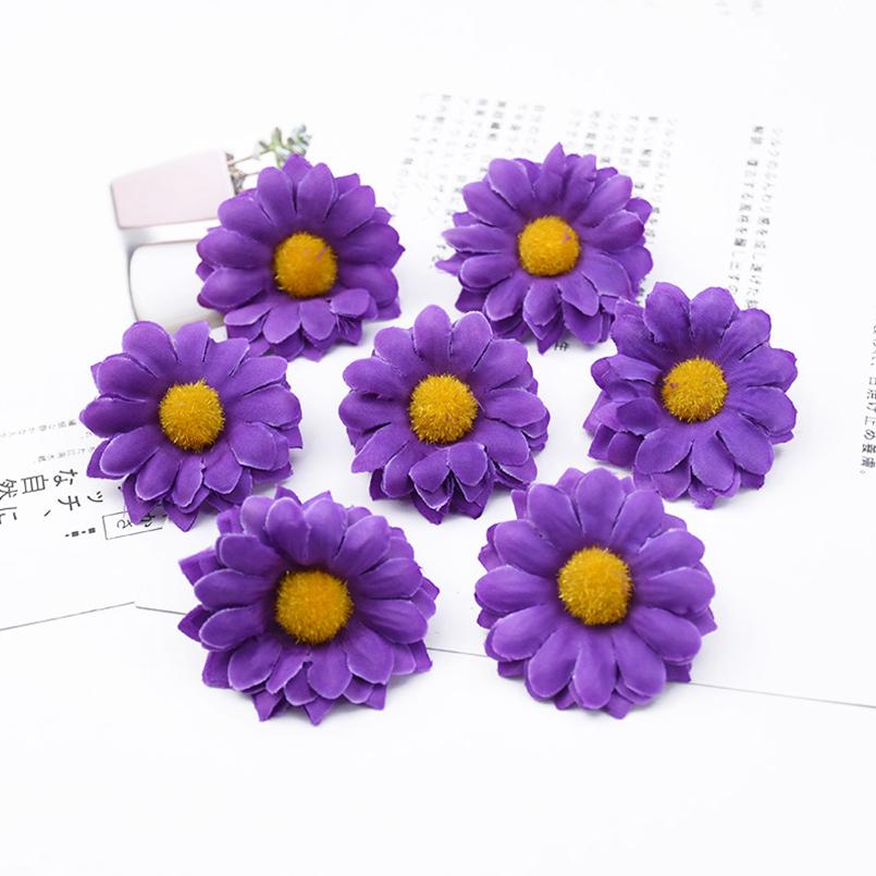 Künstliche Blumen Weihnachtsdekorationen für Zuhause Vase Tisch Hochzeit Dekorativer Kranz Seidenkleine Gänseblümchen DIY Geschenkbox Sammelalbum