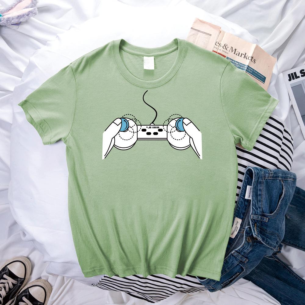 Neuartige kreative Spielkonsole 3D-gedrucktes Muster Damen-Shirt Kurzarm T-Shirt