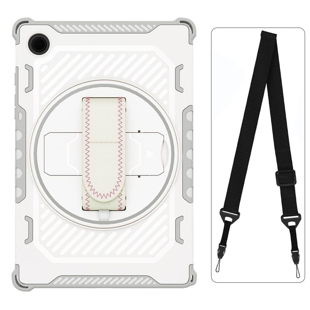 Suitable for Samsung tablet protective case A8X200A11plusA9plus with 360-degree rotating stand and hand strap