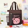 Childrens Cartoon Canvas Lunch Bag With Waterproof Handle For School And Travel