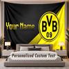 Benutzerdefinierter Name Text Wandteppich Borussia Dortmund Personalisierter Polyester Wandteppich Für Schlafzimmer Und Zimmer