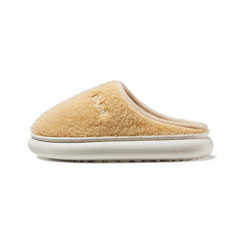 Simple Head Cotton Slippers Winter New Indoor Home Comfort Warm Plush Non-slip Cotton Slippers