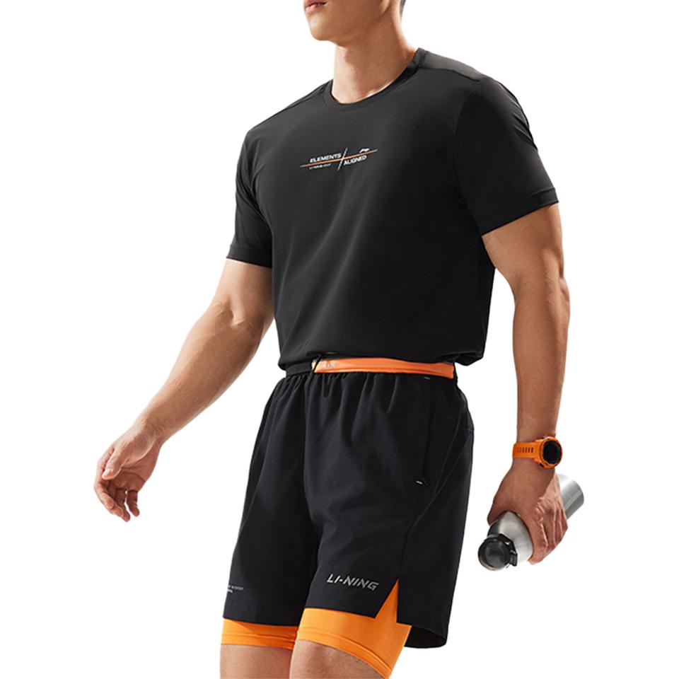 Li Ning Fitness Series T Shirt Men's Black ATSU063-1