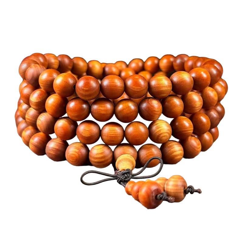 High-Oil Yabai Sandalwood 108 Bead Necklace & Bracelet for Men and Women
