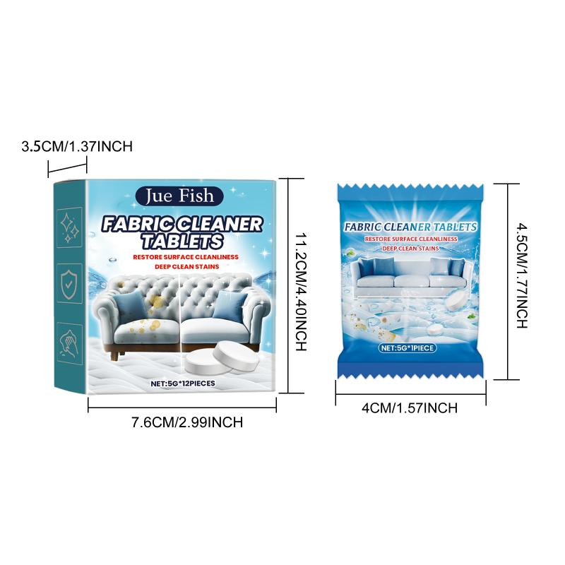 Fabric Sofa Clening Effervescent Tablets Multi-Effect Stain Remover Fresh Scent Upholstery Safe Eco-Friendly