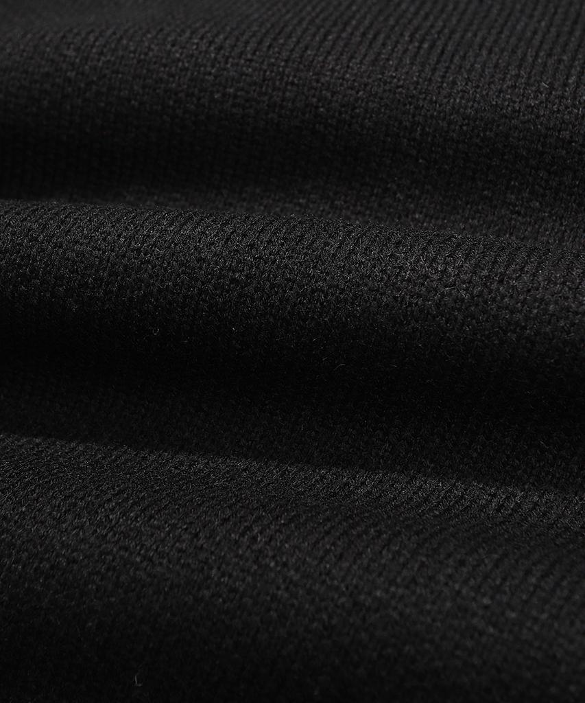 GAINSBORO Love Star Knit Zip-Up_Black