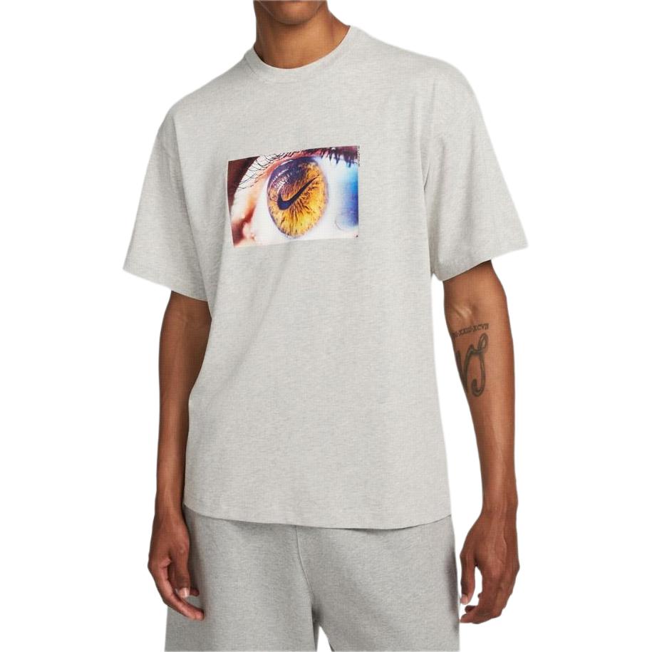 Nike NRG Eye Print Logo Cotton T-Shirt Men Tops Grey DX5831-050