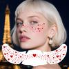Temporary Tattoo Sticker, Red Freckles Face Tattoo, Waterproof Temporary Freckles Tattoo for Adults Festive Party Makeup