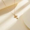 Zircon Cross Pendant Necklace for Women 925 Sterling Silver Collars Choker Christian Classic Chic Jewelry