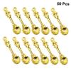 iplusmile 50-Piece Set of Spoon Pendant Charms, Alloy, Gold Color, 1.30 x 0.35 x 0.09 inches, for DIY Accessories, Necklaces, Keychains, Bracelets,