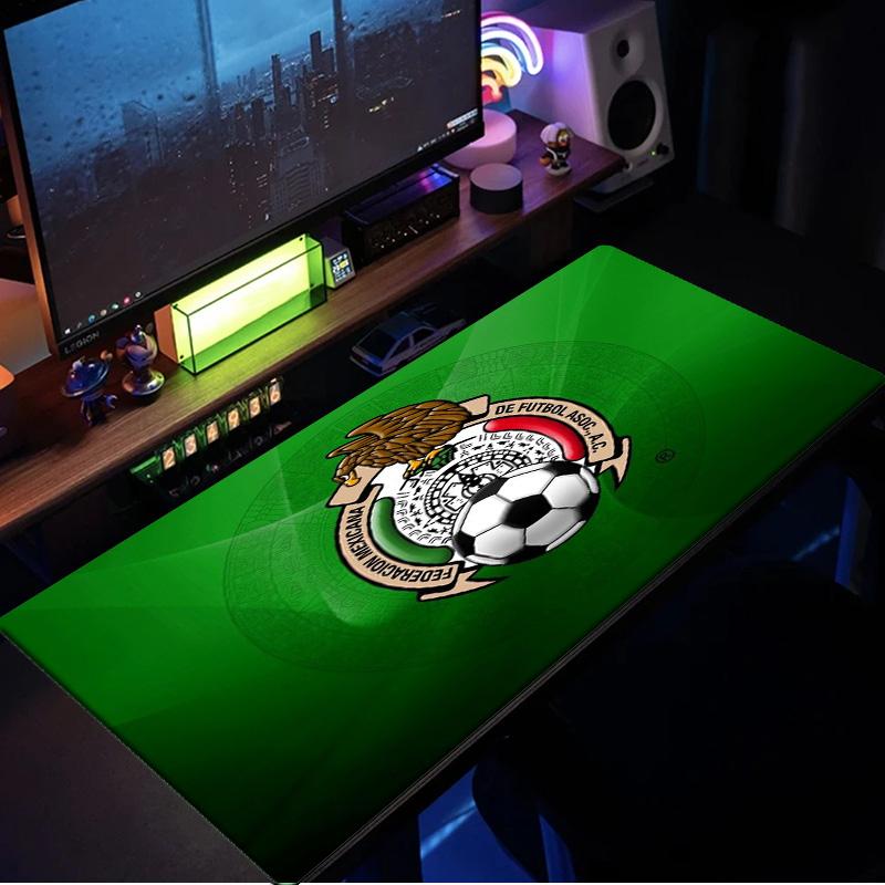 Mexico Football Emblem mouse pad, rubber base, esports desk mat, mouse pad for gamers and office use, gaming desk , easy to clean mat