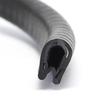 4.5m Black U-Shaped Weatherstrip Car Door Edge Molding Trim Rubber Sealing Strip