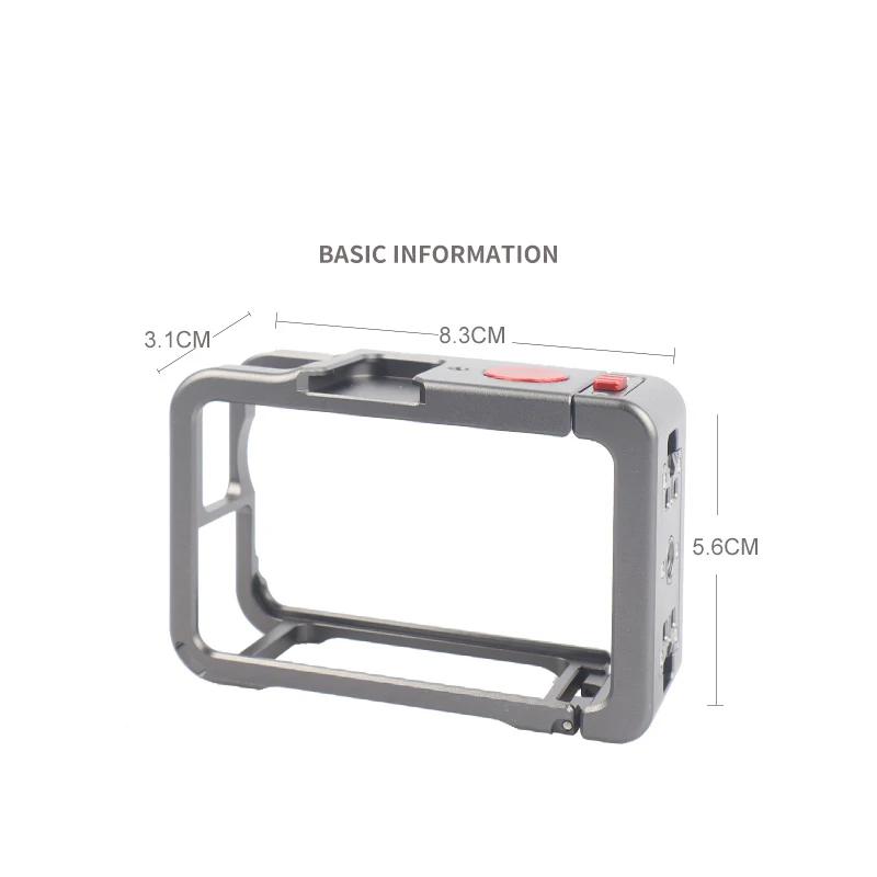 Metal Cage for DJI OSMO Action 6 Frame Case Full Protective Quick-release With Cold Shoe Expansion Camera Accessories