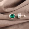 Green Emerald Gemstone Earrings Jewelry, Handmade Gorgeous Silver Earrings, 925 Sterling Silver Jewelry For Wedding Gift