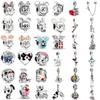 925 Silver Series Minnie Hat Donald Duck Castle Cartoon Beaded Original DIY Bracelet Necklace Accessories