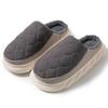 Waterproof Down Slippers for Men - Autumn/Winter, Non-slip, Thick Sole, Plush, Plus Size