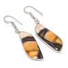 Natural Mookaite Gemstone Handmade 925 Sterling Silver Earring 2.01" AE-11496