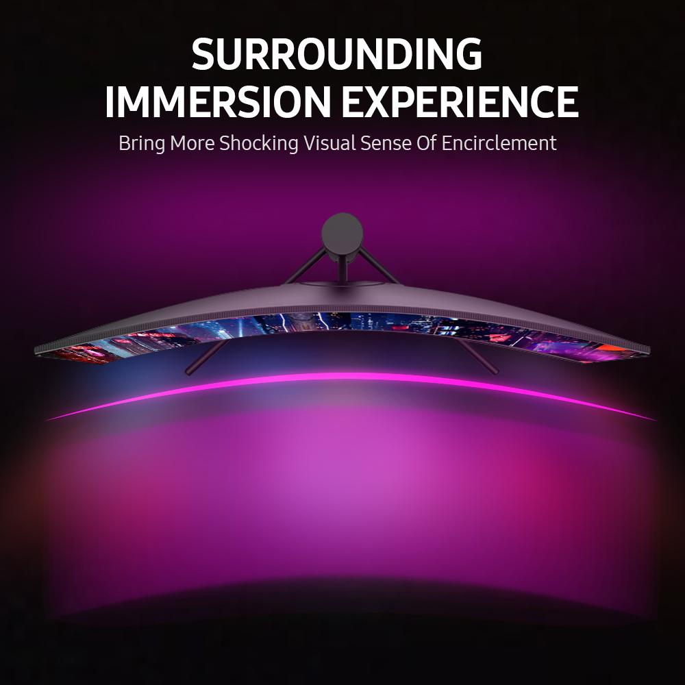 34-calowy zakrzywiony monitor LED Wyświetlacz Wysoki współczynnik kontrastu Interfejs HD i DP 8-bitowy kolor Szeroki kąt widzenia