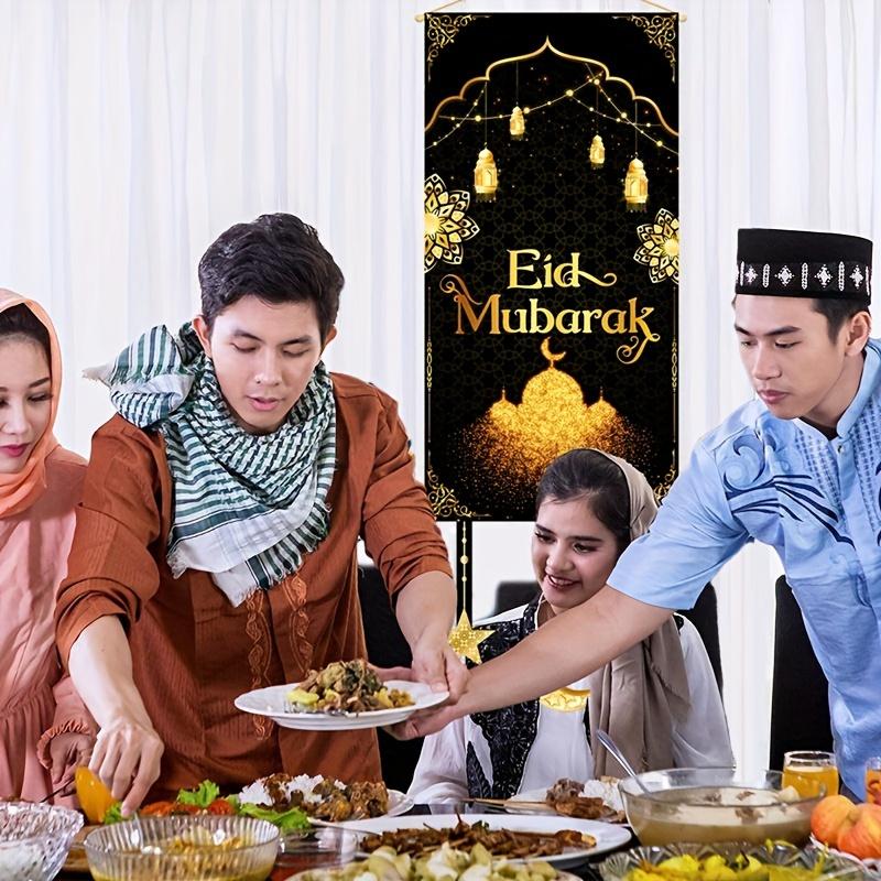 Eid Mubarak Decoration Hanging Flag Eid Mubarak Decor 2026 for Home Islamic Muslim Party Decor Ramadan Kareem Eid Al-Fitr Gift