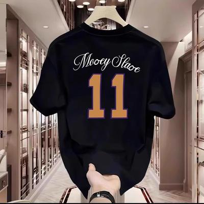 Trendy Brand Short-Sleeved Pure Cotton Men'S Printed T-Shirt Trendy Men'S And Women'S Versatile Round Neck T-Shirt Men'S