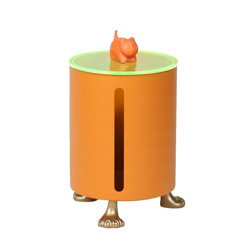 

Luxury Creative Multifunctional Iron Tissue Box High Grade Tissue Storage Box for Living Room Coffee Table Household Cat оранжевый