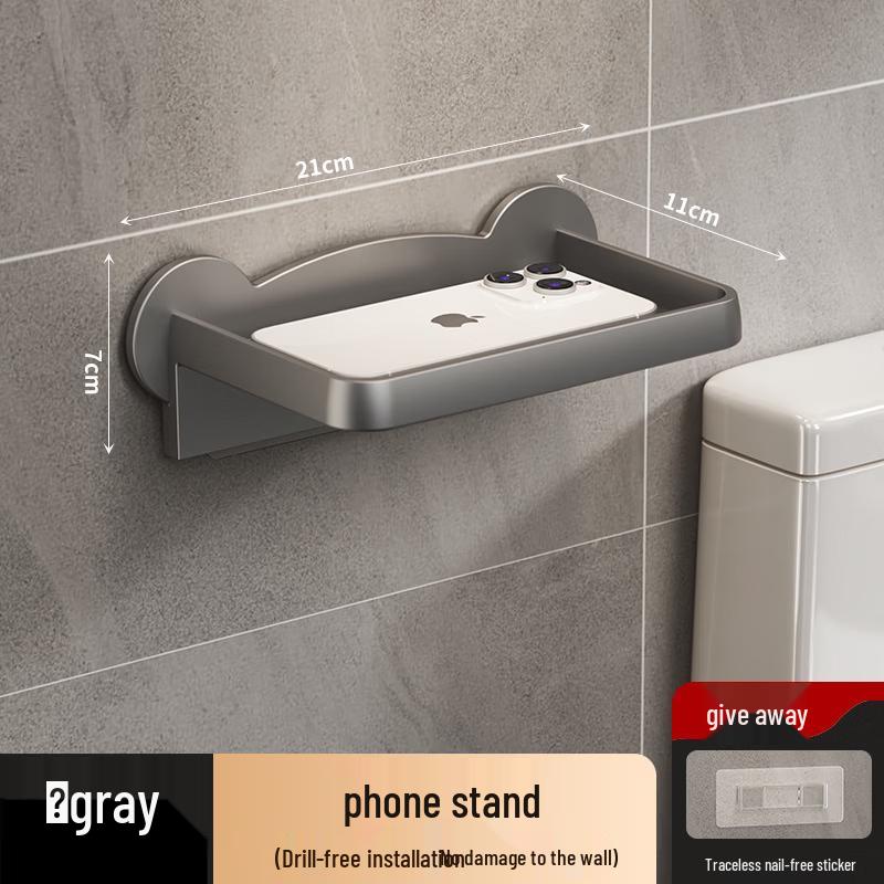 cmaos Wall-Mounted Toilet Paper Holder with Phone Shelf