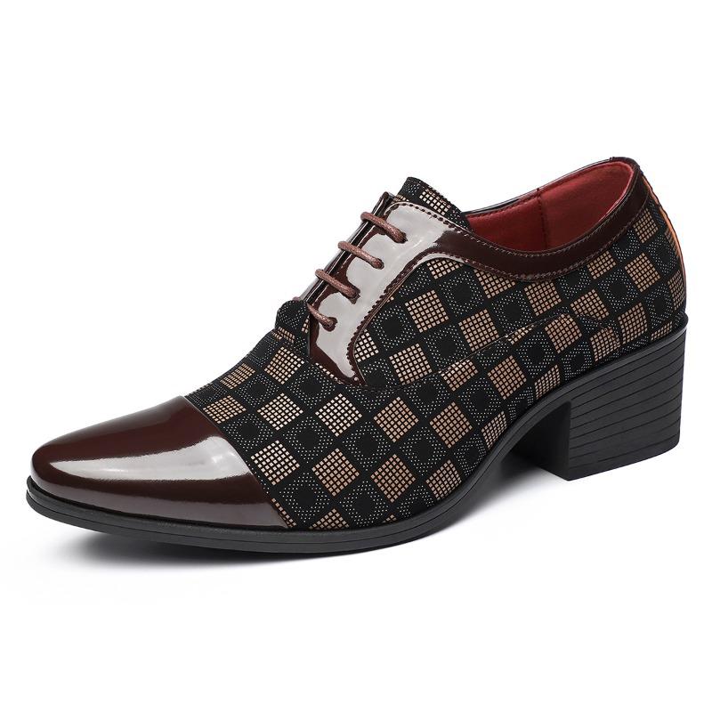 

Large size pointed casual foot leather shoes men s fashionable and comfortable breathable versatile leather shoes 48 коричневий