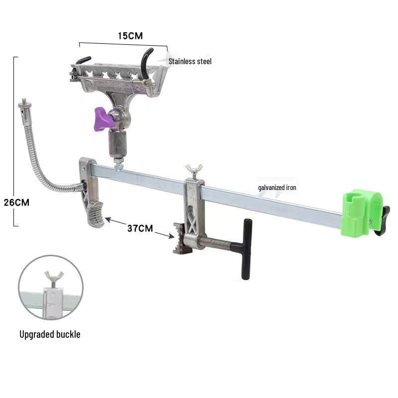 Oeny Universal Self-Locking Bridge Fishing Rod Holder 39cm Clamp