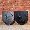 Set of 2 Medieval Knights Viking Templar Red Cross and Black Cross Shield Knightfall Authentic Hand Forged Shield 71.12 Cm