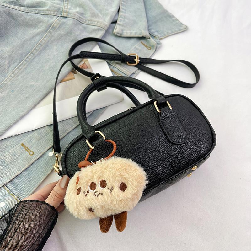 

Chic Black Brown White Pu Crossbody Bag For Women With Unique Design For Casual Outings StyleA,Without Pendant