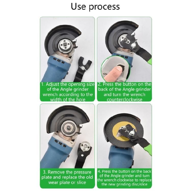 Steel Wrench for Grinding Machine Angle Grinder Wrench Spanner Lock Flange Nut Pin Hand Tool Part Angle Grinder Spanner