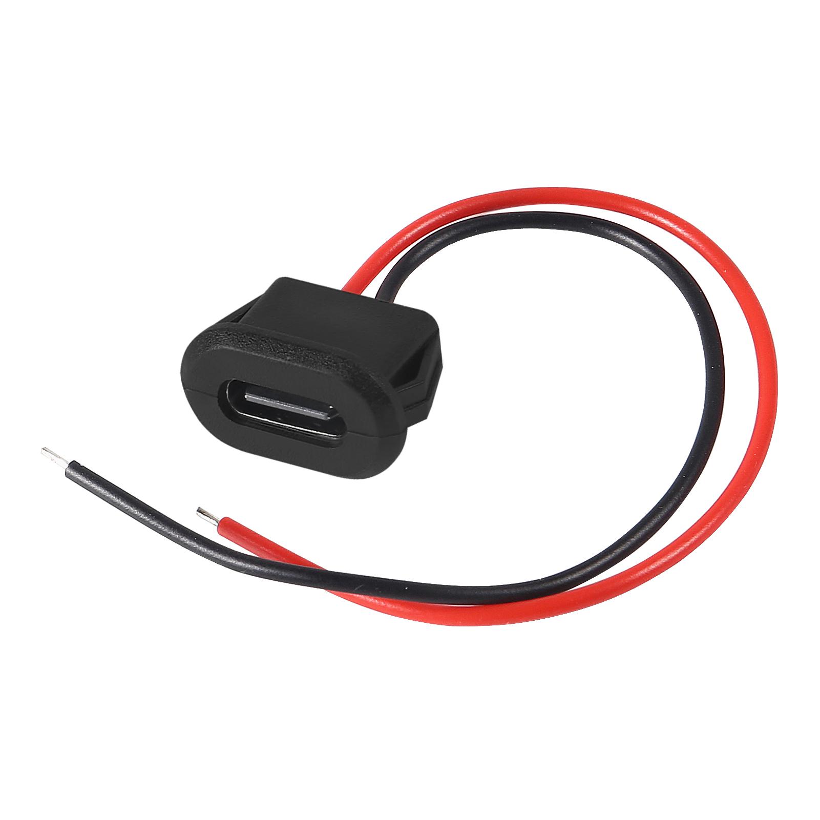 

5 шт. Type-C Female 2Pin USB-разъем Type-C водонепроницаемый с гнездом для быстрой зарядки порт зарядки USB-C зарядное устройство штекер