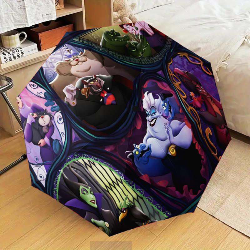 Evil Queens Collage Automatic Folding Umbrella - 8-Rib Travel Umbrella with Auto Open/Close & Portable Gifts for holidays or birthdays