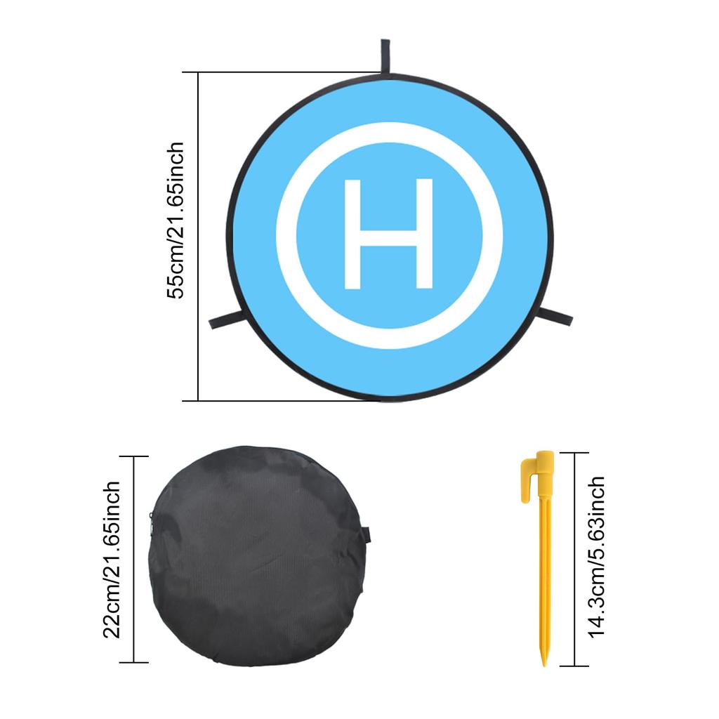 55cm Přistávací plocha pro dron Univerzální skládací přistávací plocha Parkovací díl pro dron Oboustranně použitelná Vodotěsná Heliport pro dron