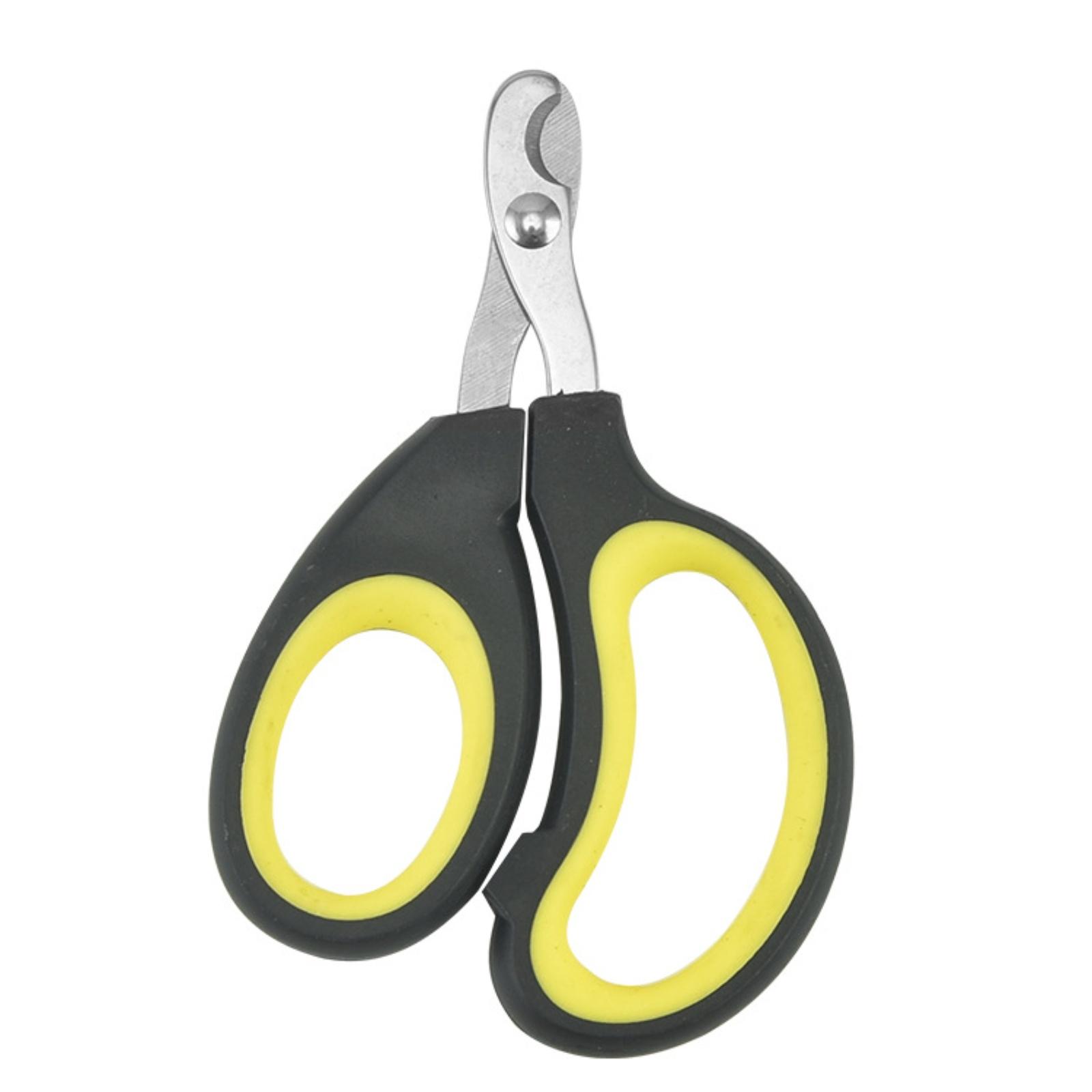 

Pet cat nail clippers cat nail clippers beauty care scissors with black and yellow handle 17*9*1.5CM one pair stainless steel