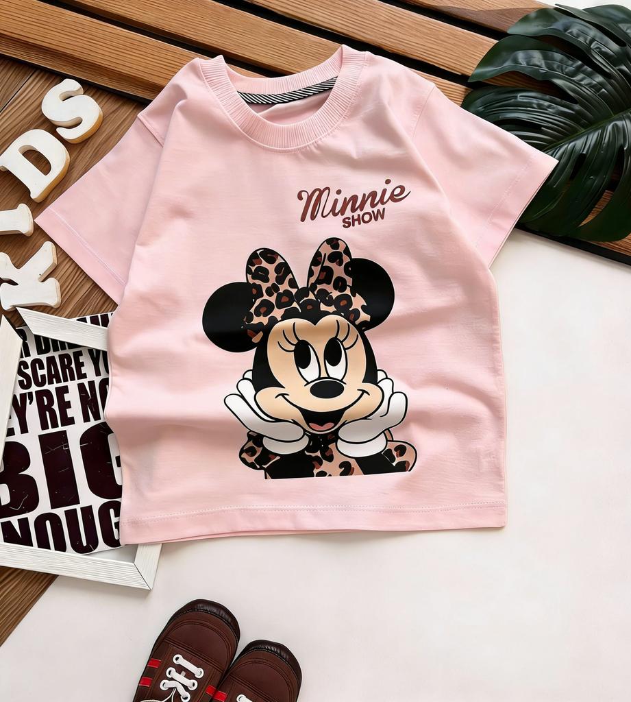 2026 Summer Y2k Disney Minnie Mouse T Shirt Women Unisex Short Sleeve Tee Streetwear ParentChild Clothing Loose Casual Tops