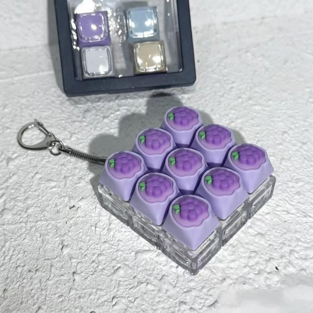 9-Button Design Keyboard Fidget Toy Soft Silicone Clicker Fidget Toy Office Use