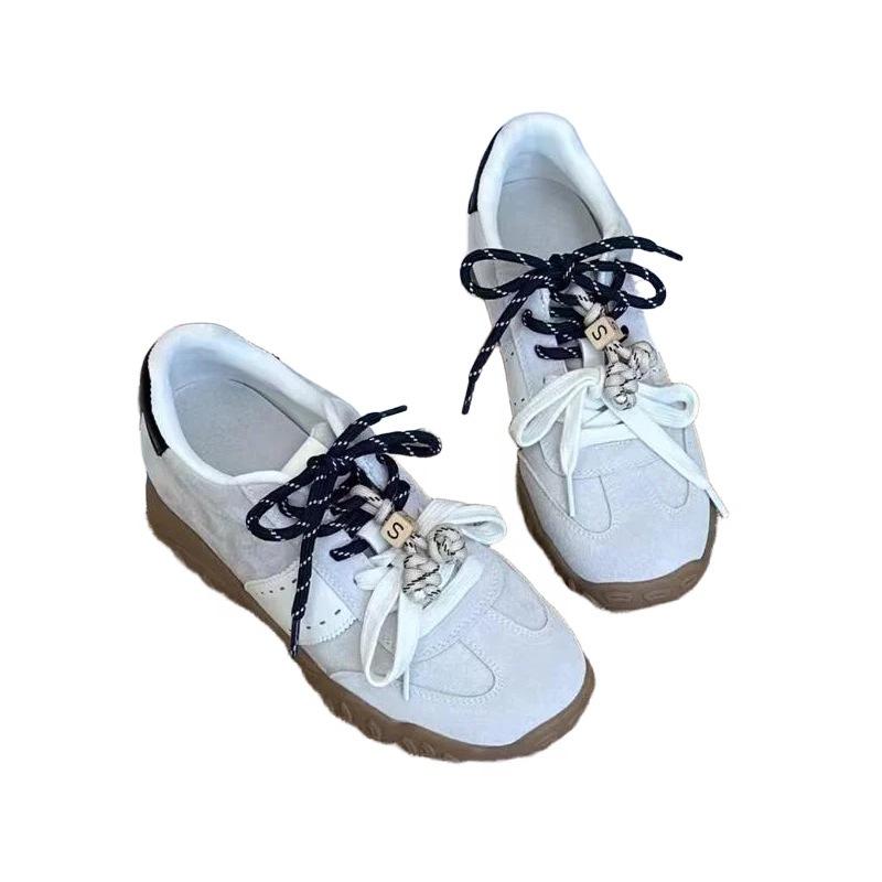 Small thick-soled German training shoes women's 2025 new spring and autumn season height increase casual sports shoes retro dad shoes