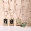 Stylish Tarot Pendant Necklace Tarot Card Enthusiast Present Fashion Tarot Jewelry Party and Festival Necklace for Daily