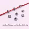 Tibetan Silver Flower Spacer Beads - 100pcs DIY Jewelry Accessories for Bracelets & Necklaces