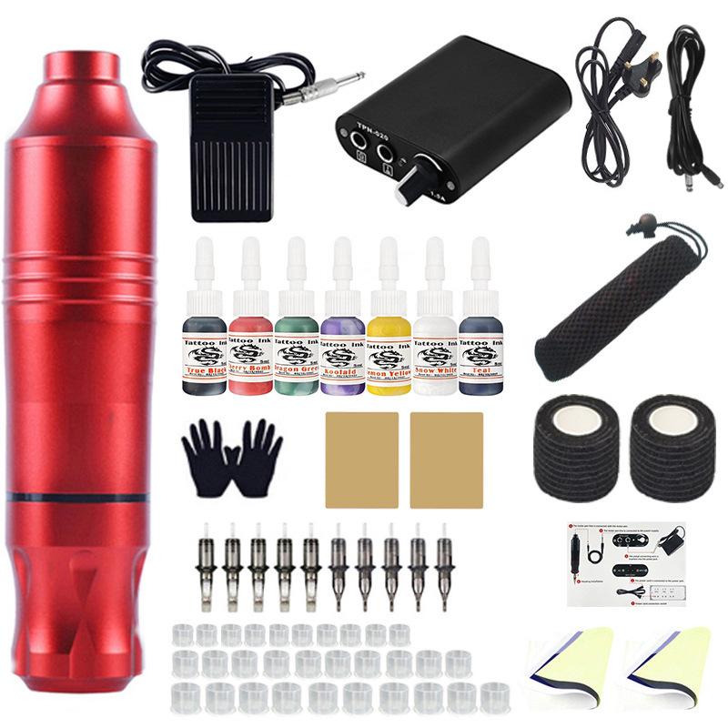 Oulan Lishi Nr.. 10 Tattoo Stift Set: Komplettes Schüler-Tätowiermaschinen-Set