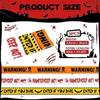 LIHAO Halloween Decoration Barricade Tape Non-Adhesive Warning 3 Types Included 30M Caution Sign Yellow