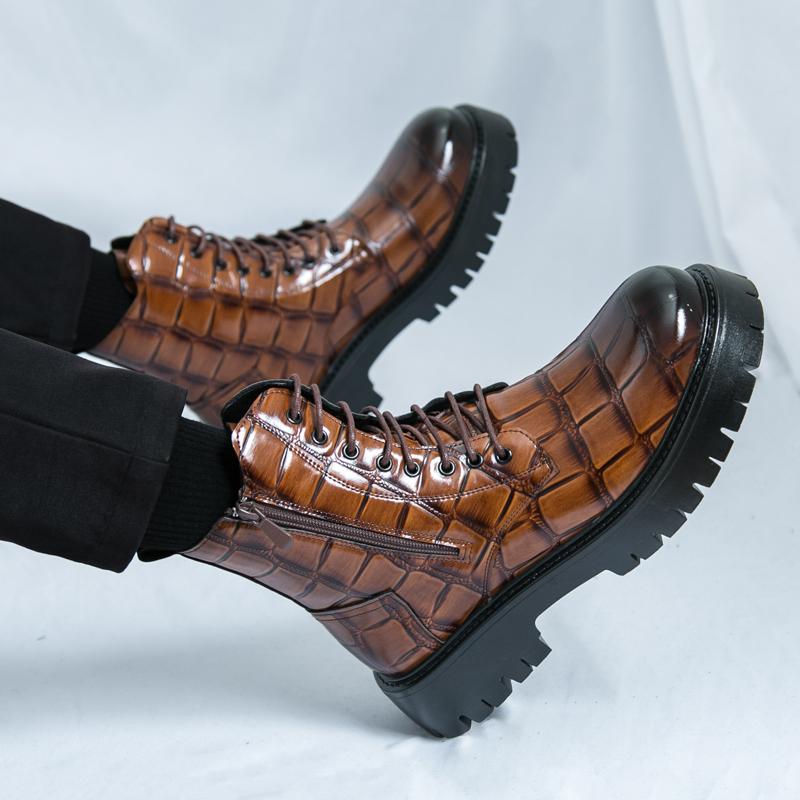 Sommer Herren Chelsea Boots Schwarz Braun Amerikanische Schnürung Business Büro Markenstiefel Trainingsschuhe Größen 38-46 Herrenstiefel