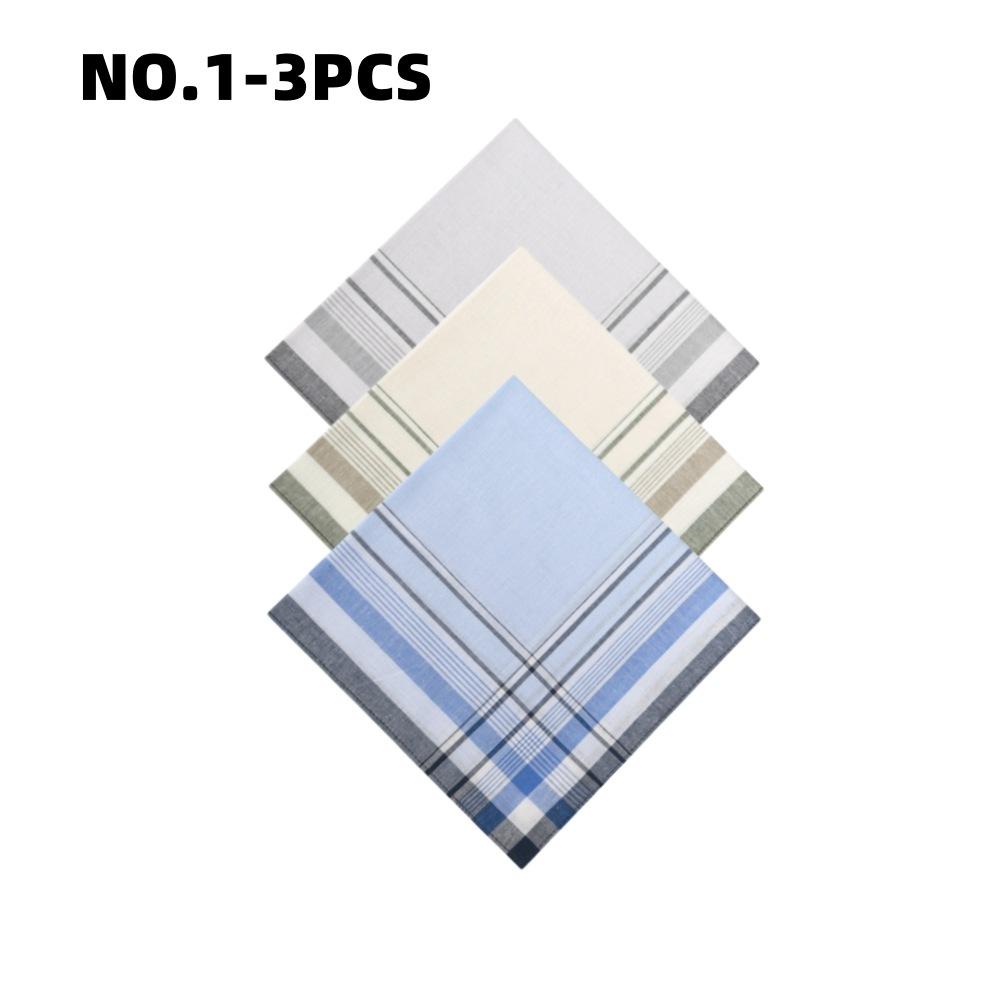 

3 шт. Носовой платок из чистого хлопка Мужской Классический Мужской Клетчатый Носовой платок Винтажный Тонкий Для Пожилых Пожилой Вытирать Пот Полотенце 38 см