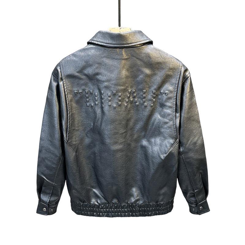 Men's Retro PU Leather Motorcycle Jacket - Casual, Cool, Versatile Winter Coat