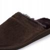Men' Leather Ire Shoes Slippers, Warm Sheepskin Wool 44