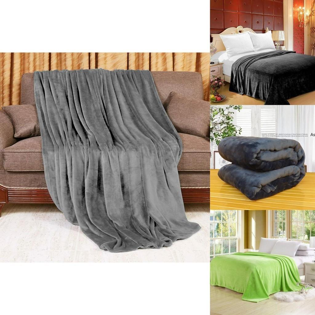 Luxuriously Thickened Flannel Blanket Ideal For Sofa And Bedroom Use