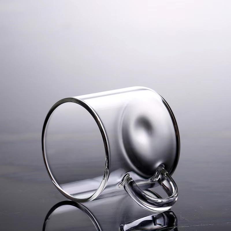 Przezroczysta szklana czarka do herbaty z wysokiego szkła borokrzemowego z uchwytem - Mała czarka degustacyjna Kung Fu