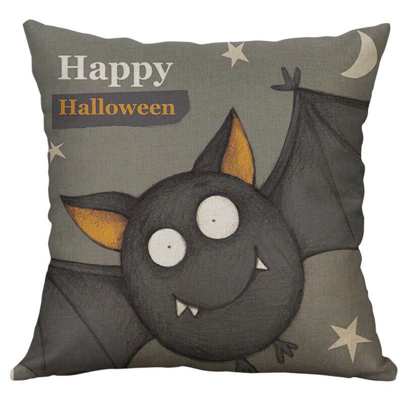 Vibrant Halloween Animal Print Cushion Cover Cotton Linen Pillow Case For Festive Home Decor
