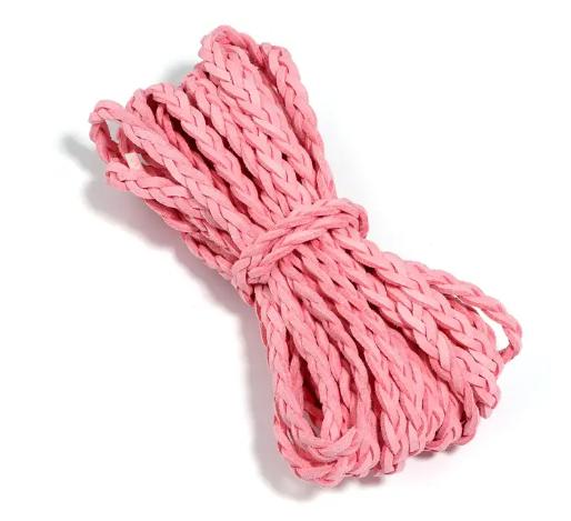 5 yards/lot Color Korean Velvet Braided Cords Three-Strand Woven Rope for Handmade Jewelry Making DIY Bracelet Garment Accessory